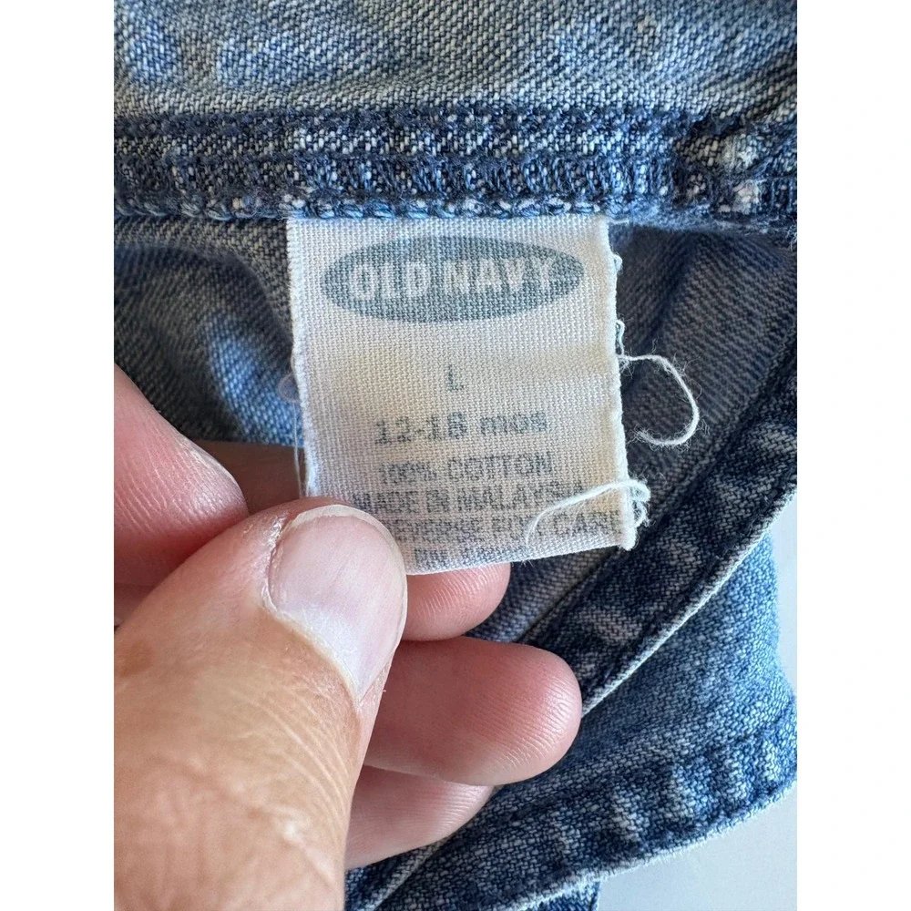 Vintage Baby Girl OshKosh B'gosh Denim Overalls Bubble Romper Bundle Lot 18M 7PC